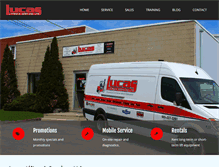 Tablet Screenshot of lucasliftruck.com